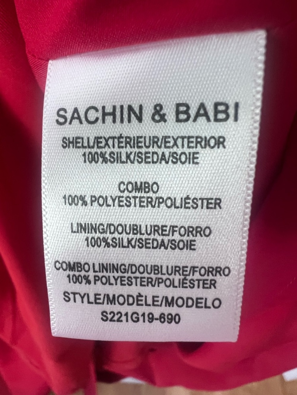 Sachin & Babi Zoe Gown Rose/Cherry Red Size 4 NWT - Picture 9 of 12